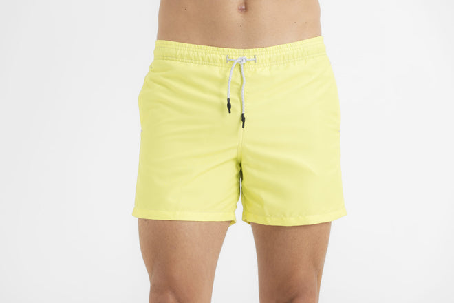 SALE SWIM TRUNK SOLID LEMON YELLOW