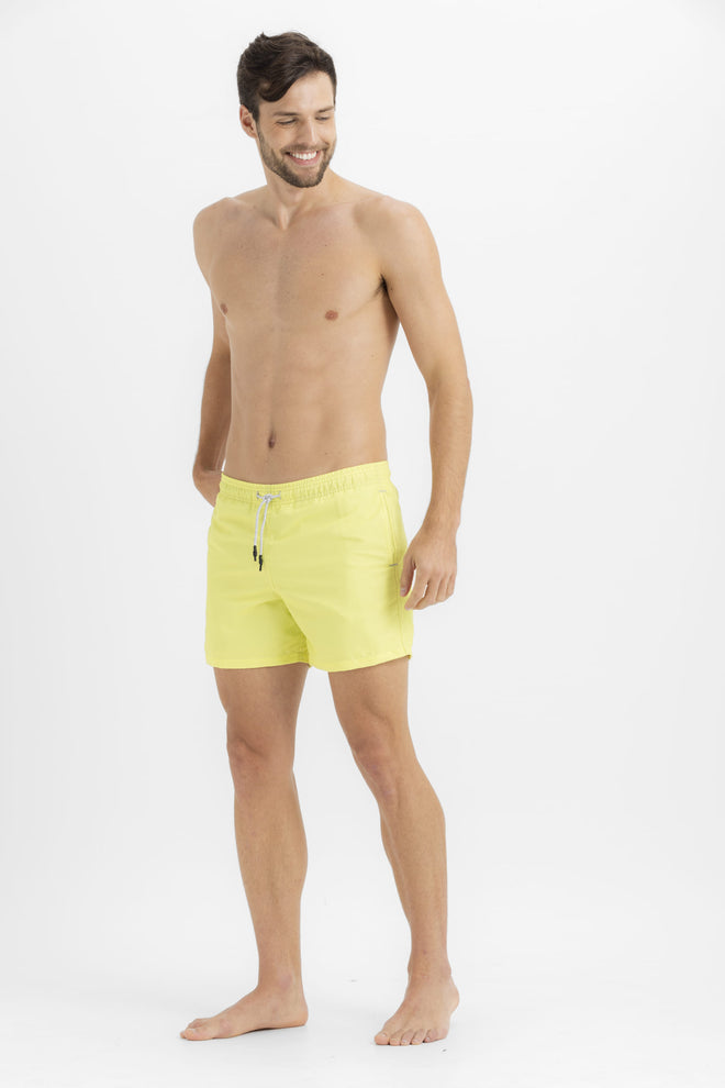 SALE SWIM TRUNK SOLID LEMON YELLOW